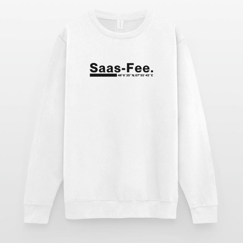Coordonnées Saas-Fee Valais, Suisse Sweat-shirt Unisexe