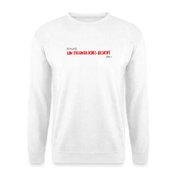 Freundliches Gesicht - Unisex Pullover - Weiß - Vorne