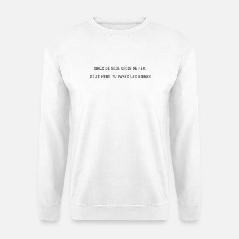 Alkohol, Bier, Comedy-Abende, wenn ich lüge - Unisex Pullover - Weiß