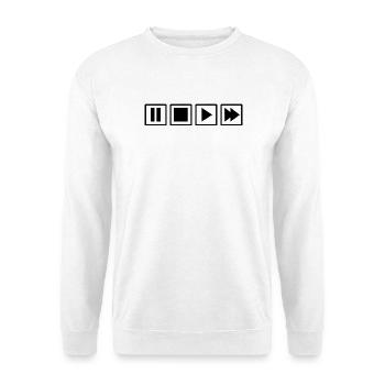 Retro Fernbedienung  Tasten Oldschool Minimalist - Unisex Pullover - Weiß - Vorne