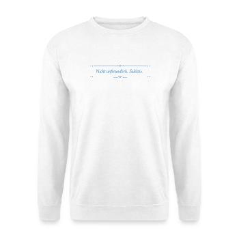 Nicht unfreundlich Selektiv Typo-Print - Unisex Pullover - Weiß - Vorne