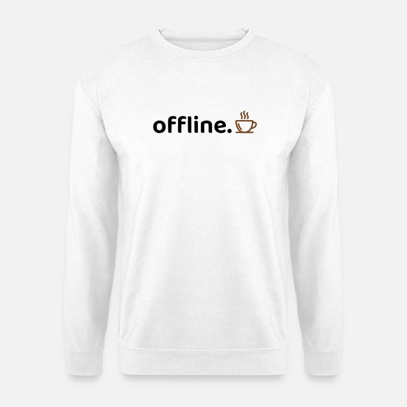 Offline minimalistisches Kaffee-Hemd - Unisex Pullover - Weiß