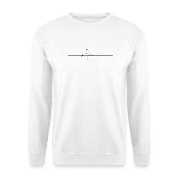 Palme auf Schildkröte Minimalismus Lineart - Unisex Pullover - Weiß - Vorne - Alina (178cm) & Michal (187cm)