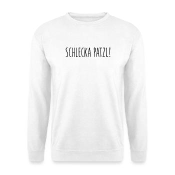 Schlecka Patzl - Unisex Pullover - Weiß - Vorne - Alina (178cm) & Michal (187cm)
