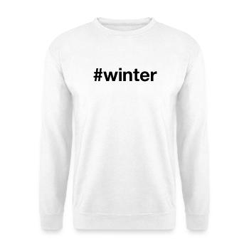 HIVER Hashtag Sports d’hiver Noël - Sweat-shirt Unisexe - blanc - Devant