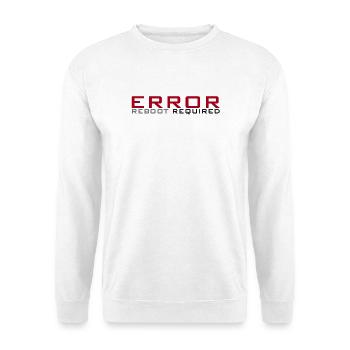 Fehler: Neustart erforderlich - Unisex Pullover - Weiß - Vorne