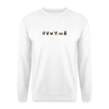 Canine - Sweat-shirt Unisexe - blanc - Devant