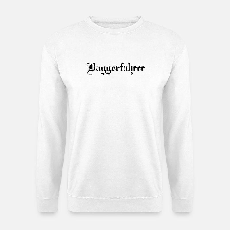 Baggerfahrer - Unisex Pullover - Weiß