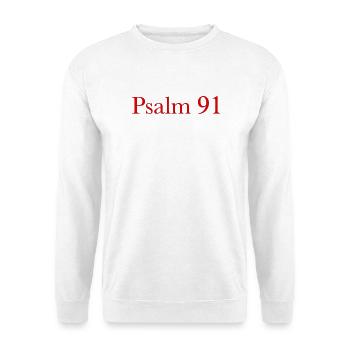 NEW Psalm 91 (Red) - Unisex Sweatshirt - white - Front