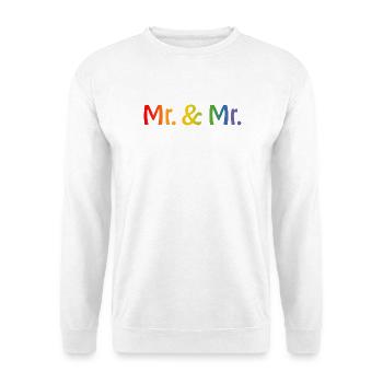 Rainbow Mr and Mr 1 LGBT lgbtqi queer gay - Sweat-shirt Unisexe - blanc - Devant