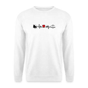Fréquence cardiaque cardio Taureau Balance - Sweat-shirt Unisexe - blanc - Devant