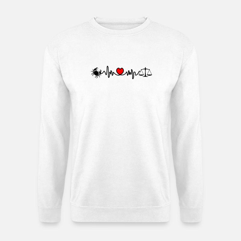 Herzfrequenz-Kardiokrebs-Skala - Unisex Pullover - Weiß