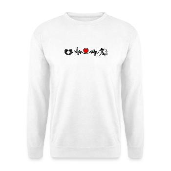 Fréquence cardiaque cardio Gémeaux Verseau - Sweat-shirt Unisexe - blanc - Devant