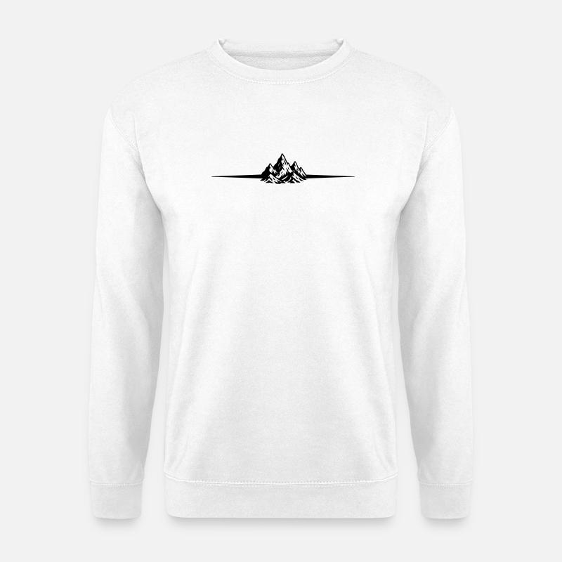 Berge Symbol Alpen - Unisex Pullover - Weiß
