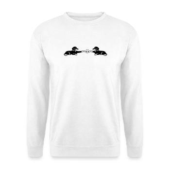 Les pattes de teckel touchent Michel-Ange - Sweat-shirt Unisexe - blanc - Devant
