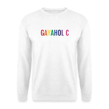 Gayaholic Pride Rainbow LGBTQ Alphabet Art - Unisex Pullover - Weiß - Vorne