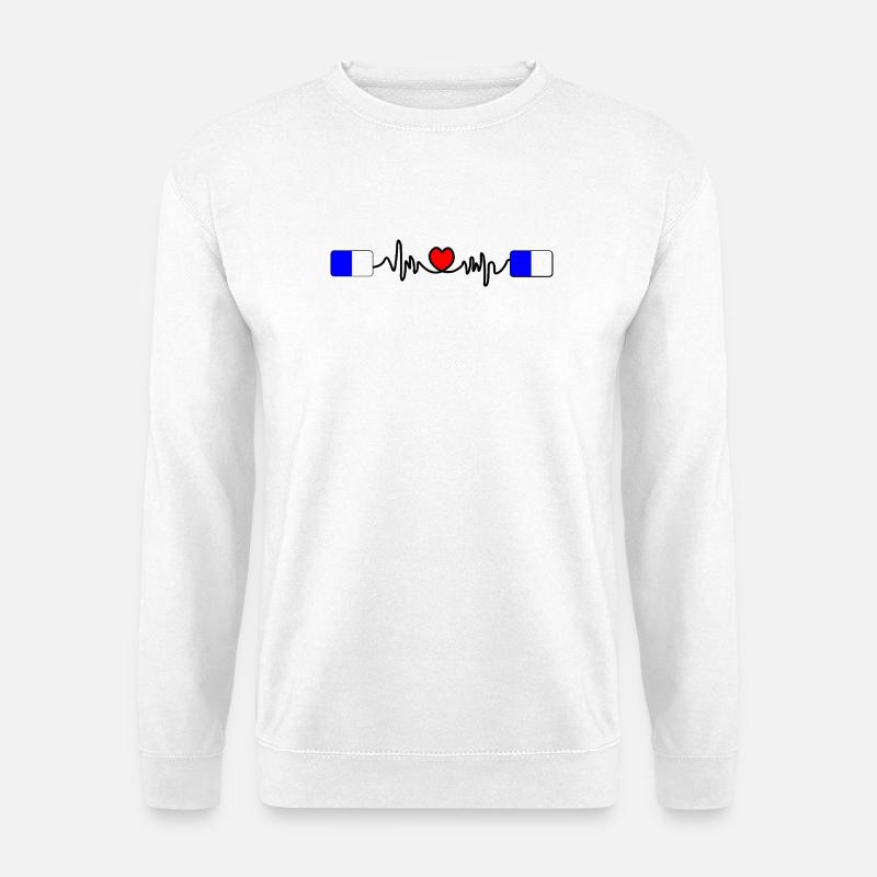 Spa Racing Heartbeat - Unisex Sweatshirt - white