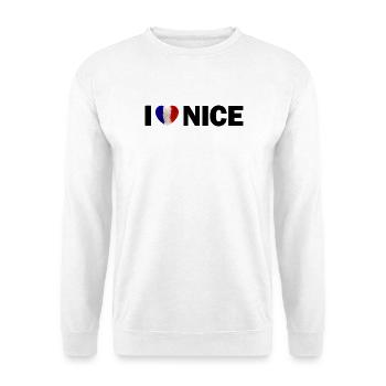 I love Nice Frankreich Nizza - Unisex Pullover - Weiß - Vorne