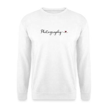 Fotografieherz - Unisex Pullover - Weiß - Vorne - Alina (178cm) & Michal (187cm)