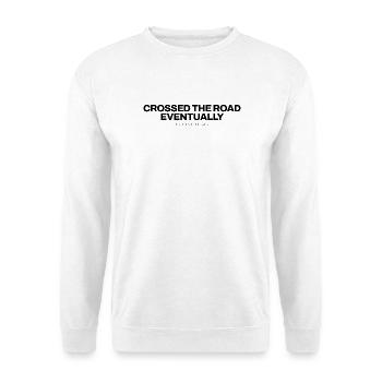 Schildkroete - Crossed The Road Eventually - Repti - Unisex Pullover - Weiß - Vorne - Alina (178cm) & Michal (187cm)
