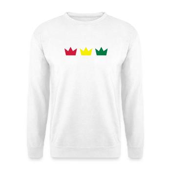 Couronnes rasta - Sweat-shirt Unisexe - blanc - Devant