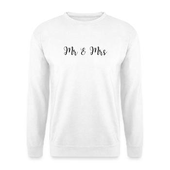 Mr & Mrs Hochzeit Design - Unisex Pullover - Weiß - Vorne