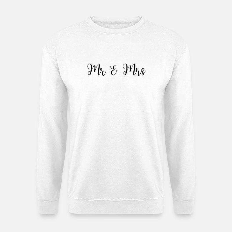 Mr & Mrs Wedding Design - Unisex Sweatshirt - white