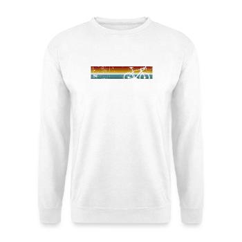 Rainbow Stripe Bicycle Silhouette - Unisex Sweatshirt - white - Front