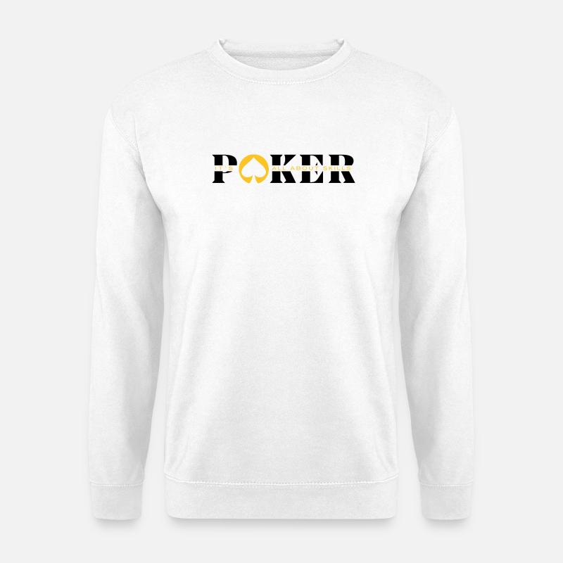 POKER ÜBER GESCHICKLICHKEITS-Poker Artikel - Poker Mode - Unisex Pullover - Weiß