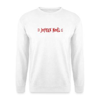 PÈRE NOËL. NOËL. JOYEUX NOËL. MERRY CHRISTMAS - Sweat-shirt Unisexe - blanc - Devant