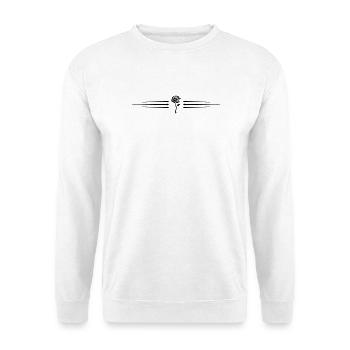 Ligne de symboles de la rose - Sweat-shirt Unisexe - blanc - Devant
