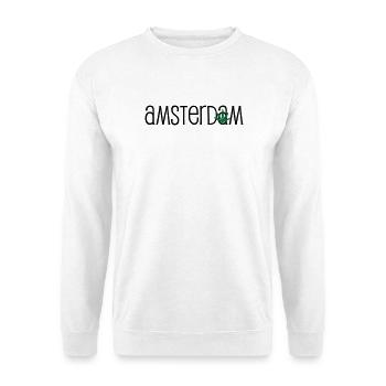 Amsterdam - Cannabis - Weed - Sweat-shirt Unisexe - blanc - Devant