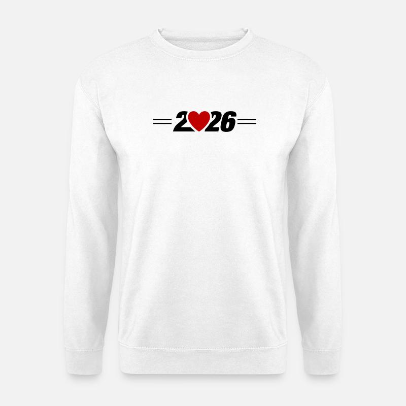 2026 Herz Jahr - Unisex Pullover - Weiß
