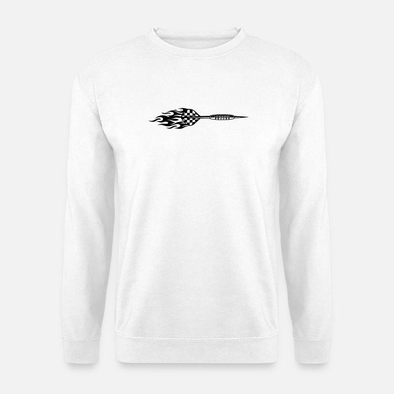 Dartpfeil Symbol Feuer - Unisex Pullover - Weiß
