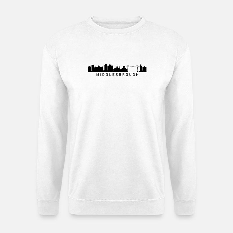 Skyline von Middlesbrough - Unisex Pullover - Weiß