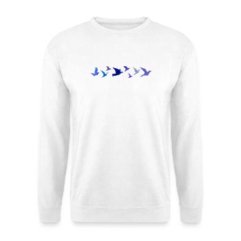 Origami Bird Migration (Blue) - Unisex Sweatshirt - white - Front