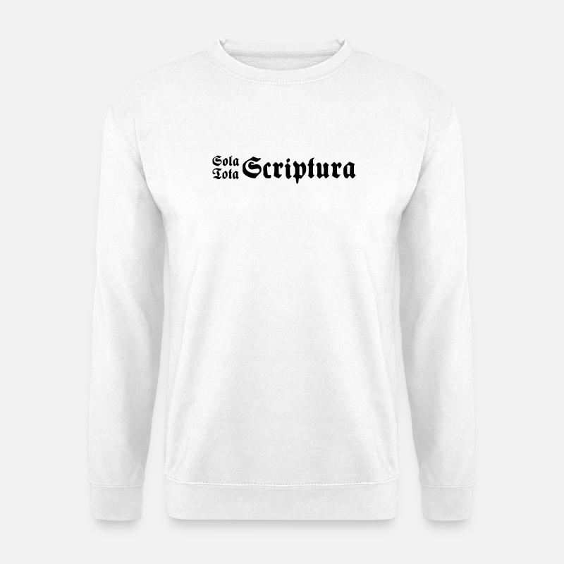 Sola Tota Scriptura Schwarz - Unisex Pullover - Weiß