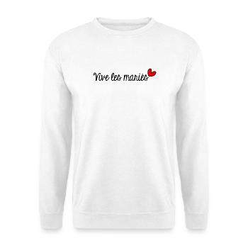 GERADE VERHEIRATET. Junggesellinnenabschied. VALENTINSTAG. PAAR - Unisex Pullover - Weiß - Vorne