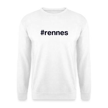 RENNES Hashtag France - Sweat-shirt Unisexe - blanc - Devant