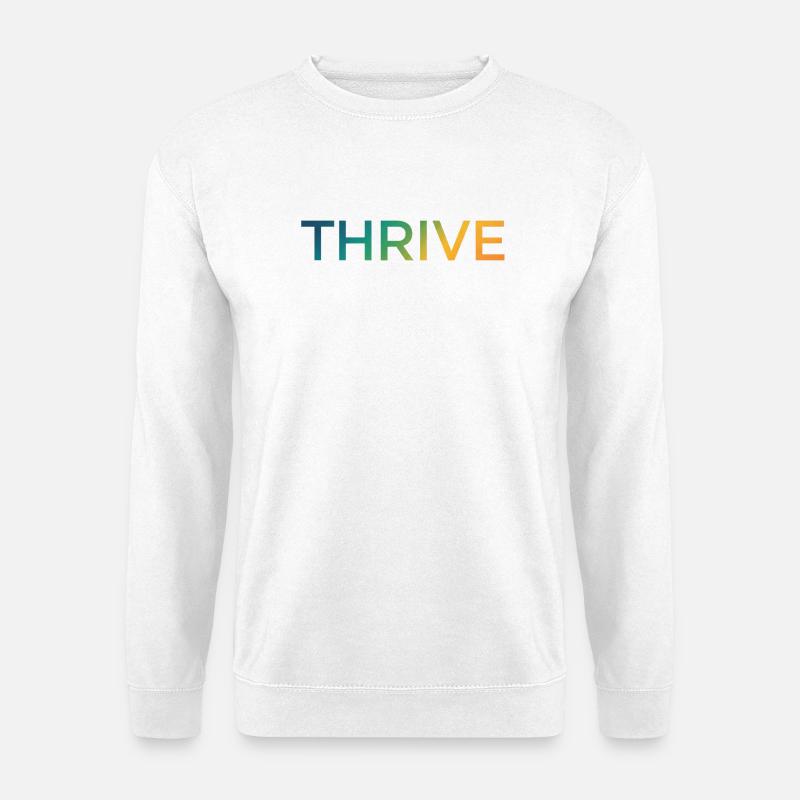 Thrive Gradient Schriftzug - Unisex Pullover - Weiß