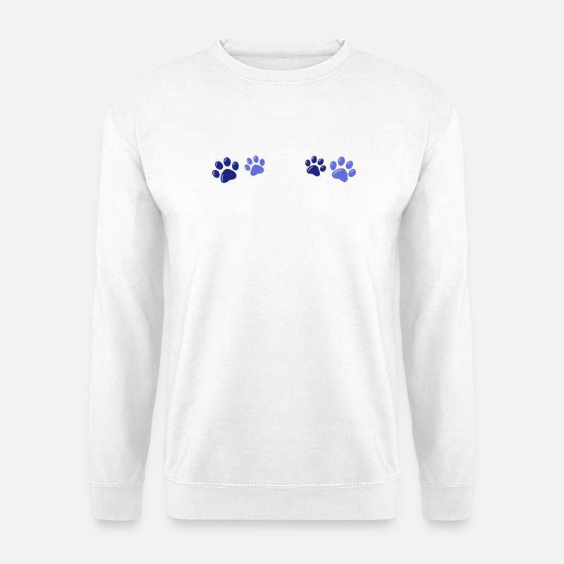 Blaue Tierdrucke - Unisex Pullover - Weiß