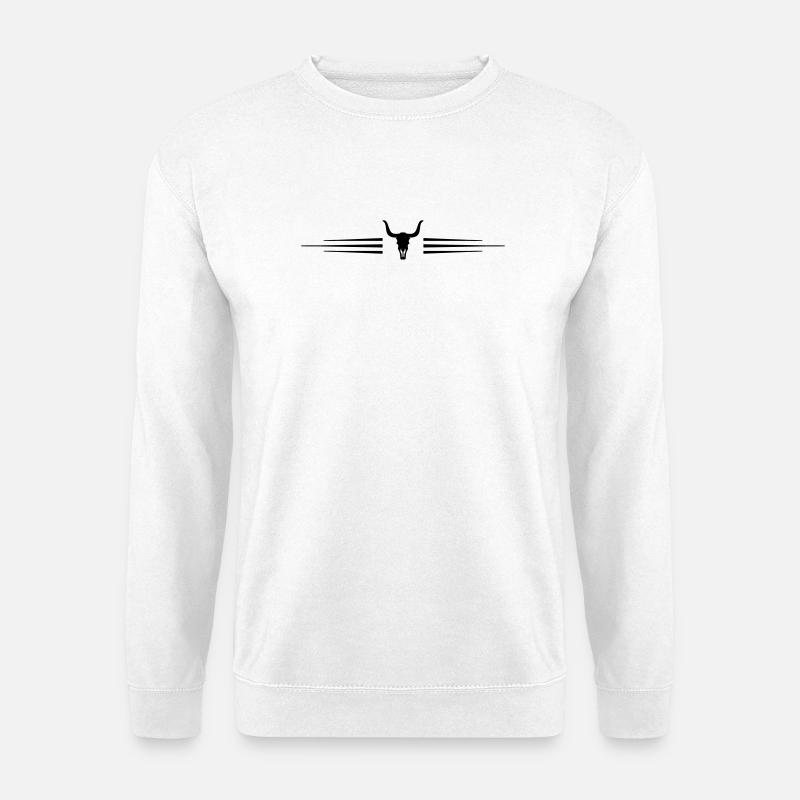 Bulle Skelett Linie - Unisex Pullover - Weiß