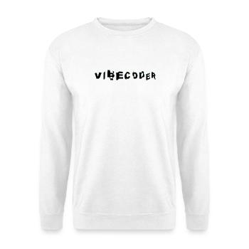 VibeCoder Glitch Neon - Unisex Pullover - Weiß - Vorne