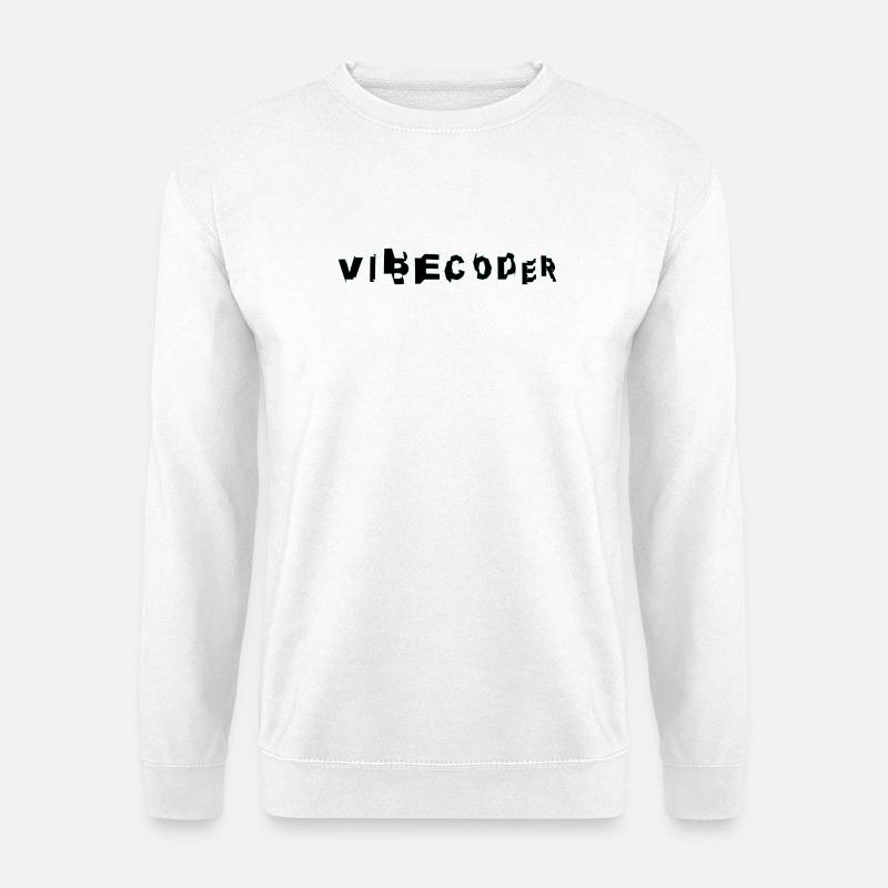 VibeCoder Glitch Neon - Unisex Pullover - Weiß