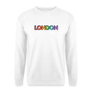 London LGBTQ Rainbow - Unisex Pullover - Weiß - Vorne