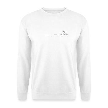 SUP-Fahrer, Mann, Silhouette, schwarze Linien - Unisex Pullover - Weiß - Vorne