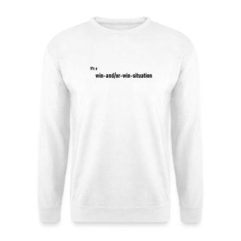 Win_and_or_Win - Sweat-shirt Unisexe - blanc - Devant