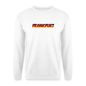 Frankfurter Frankfurter Deutschland-Flagge - Unisex Pullover - Weiß - Vorne - Alina (178cm) & Michal (187cm)