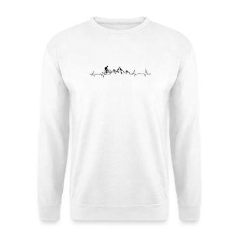 Battements de cœur VTT - Sweat-shirt Unisexe - blanc - Devant