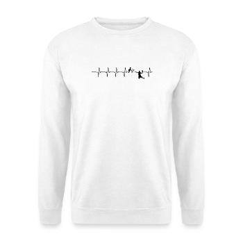Basketball heartbeat - Unisex Sweatshirt - white - Front